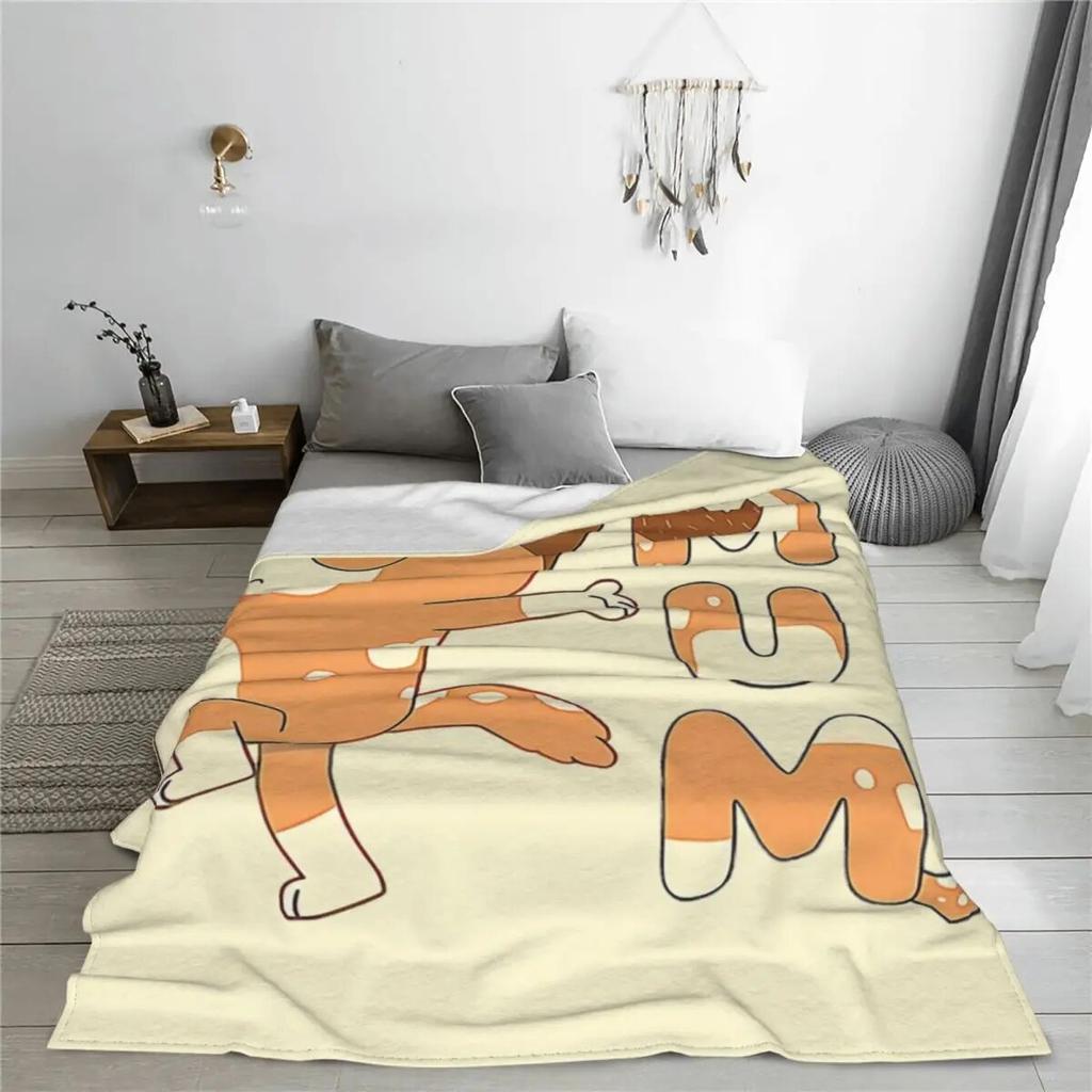 Comfort Blueys Tanzdecke, Zubehör, Sofa, dekorative Bingo-Heeler-Decke, Überwurf, superweiches Flanell für Couch