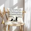 Music And Cat Cushion Cover Soft Plush Throw Pillow Cover | Double-Sided Decorative Cushion Case | Sofa Bedroom Home Decor