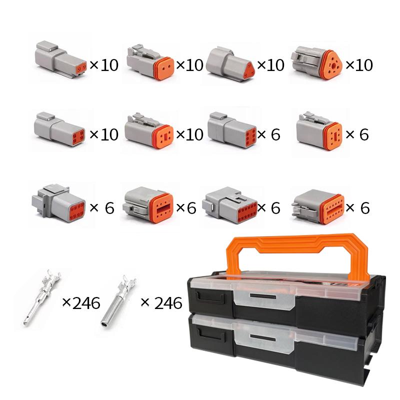 1/5/10 Sets DT 2P/3P/4P/6P/8P 22-16AWG Waterproof Deutsch Connector deutch connectors Plug Kit DT06-2S DT04-2P DT04-3P