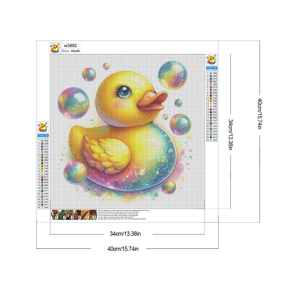 T0# 5D DIY Full Round Drill Diamond Painting Duck Kit Home Decor Art Craft 40x40