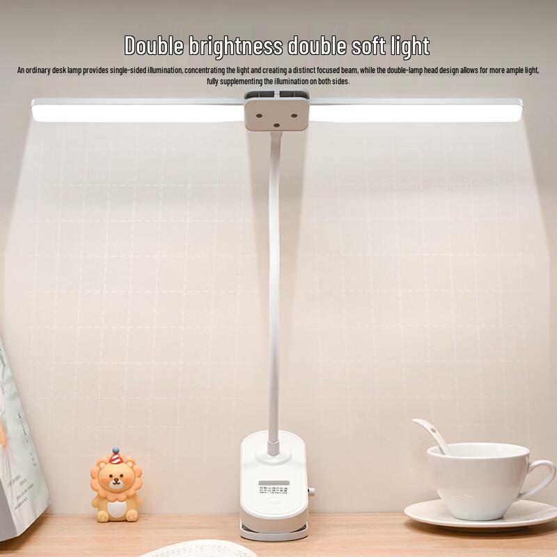 Oeny Dual-Head Clip-On Desk Lamp