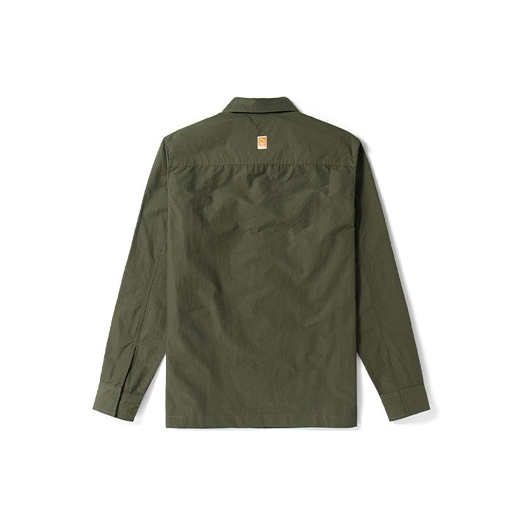 Timberland Casual Pocket Solid Color Breathable Long Sleeve Shirt Men Shirts Army-Green A2JZ6-A58
