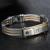 Luxury Titanium Steel Rhinestone Bracelet Unisex Sparkle Wristband Minimalist Fashion Statement Jewelry