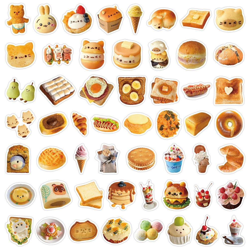 105 Niedliche Realistische Dessert Graffiti Aufkleber Dekorieren Kühlschrank Skateboard Wasserbecher DIY Persönlichkeitsaufkleber