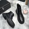Martin Stiefel Herren Britischer Stil Werkzeugstiefel High-Top 6-Loch Dicksohlig Kampf-Trainingsstiefel Herrenstiefel Herren M07