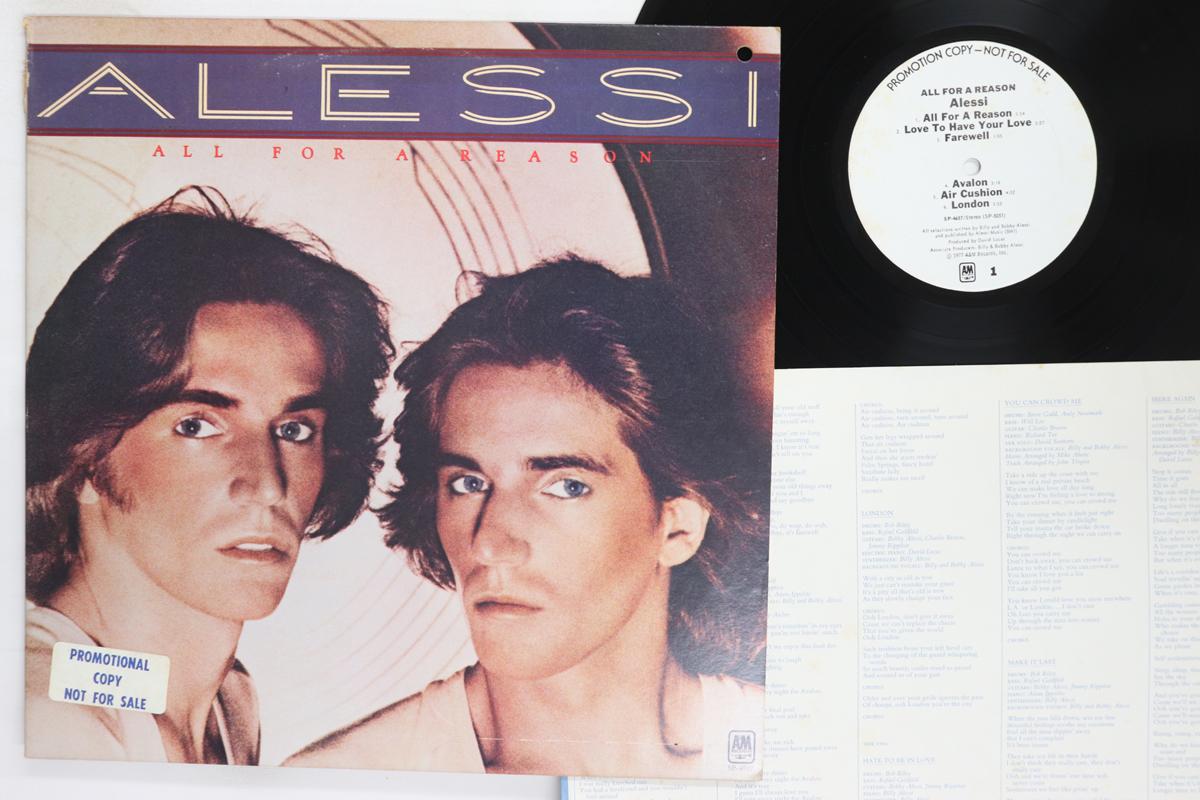 

LP Record ALESSI All For A Reason SP4657 AM 1977 US Rock Used