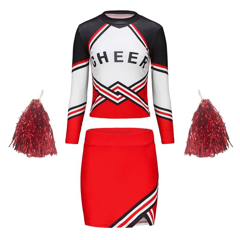 Womens Cheerleading Skirts School Style Performance Outfits Sports Competitions Stage Shows