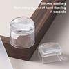 Transparent Nail Seal With Scraper Erasable French Nails Stamp Template Printing Tool Nail Polish Stamping Manicure Tool