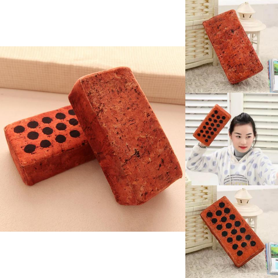 Soft Brick Shaped Plush Toy For Kids Creative Gift And Kids Room Decor