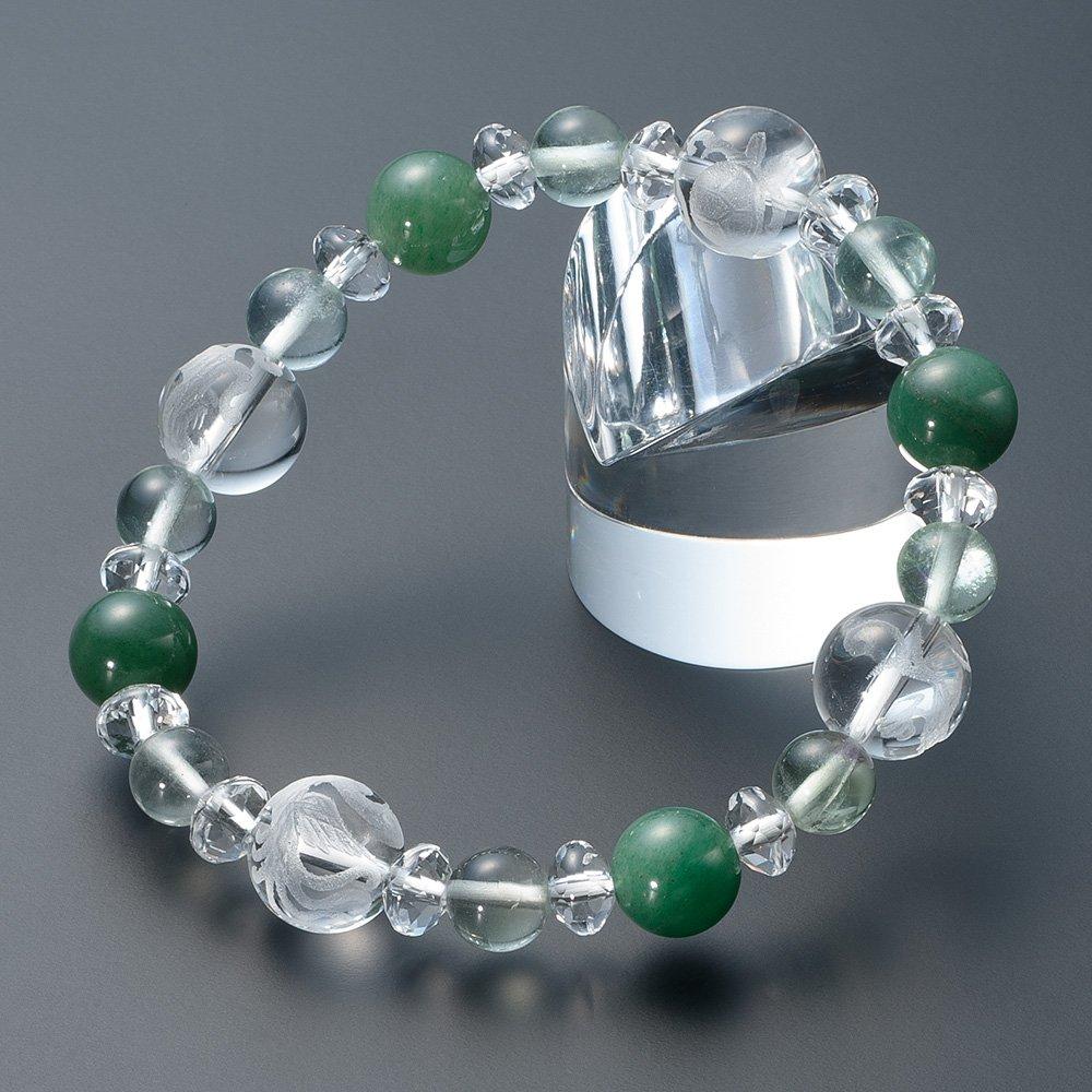 Buddhist altar shop Takita Shoten Special bracelet prayer beads Four Gods Bracelet Indian jade and fluorite Inner circumference Prayer beads prayer