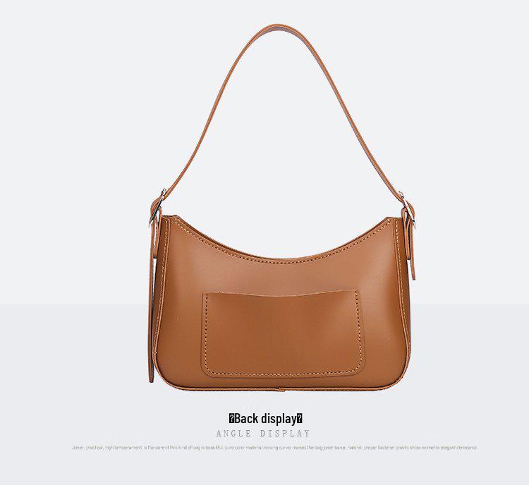 Trendy DIY Solid Color Single Shoulder Retro PU Women's Bag