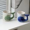 Tazza da Tè Caffè Ceramica Creativa Cartone Animato Manico Coda di Balena Delfino Tazza Pesce Carino Squalo Pesce Rosso Tazza Colazione Latte Bambini