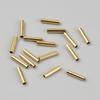 1set 100pcs Brass Tube Beads Groove Tube Golden 7x1.5mm Hole: 0.8mm