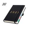 Ink Proof Paper Notebook for Office 2027 English Weekly Planner A5, 320 Page Schedule with Elastic Academic Calendar School Band & Pen Holder, Yearly