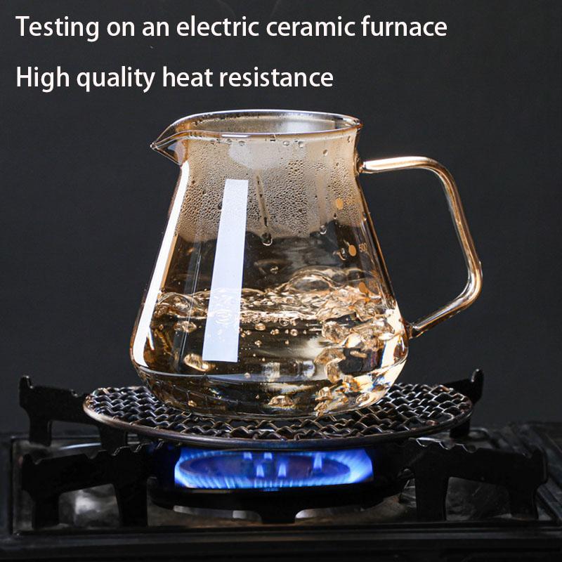 500ml Durable Glass Brewed Coffee Pot Brown Filtering Cup Glass Percolator Funnel Drip Pot Coffee Filter Home Coffee Supplies