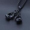 Modische Herren Boxhandschuh Anhänger Kette Halskette Fitness Sport Schmuck Geschenk