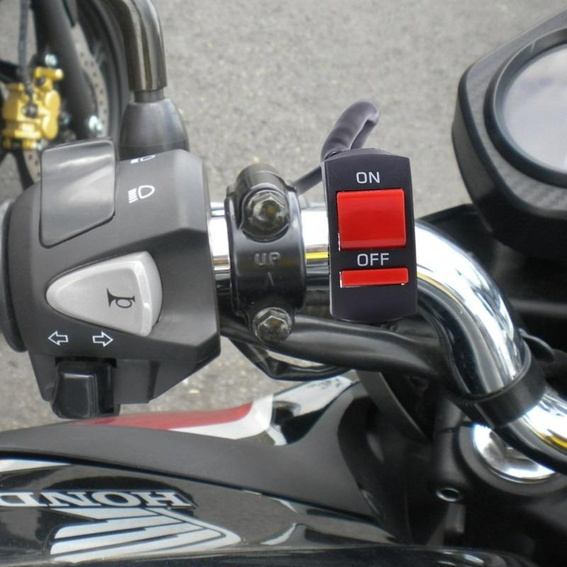 Motorbike ON OFF Button Switch LED Headlight Modification Handlebar Flameout Switches Headlight Signal Lamp Control Buttton 12V