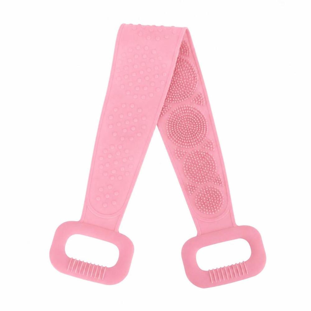 Soft Bath Towel Spa Massage Skin Exfoliating Back Scrubber Dual Sided Bath Belt Silicone Bath Brush