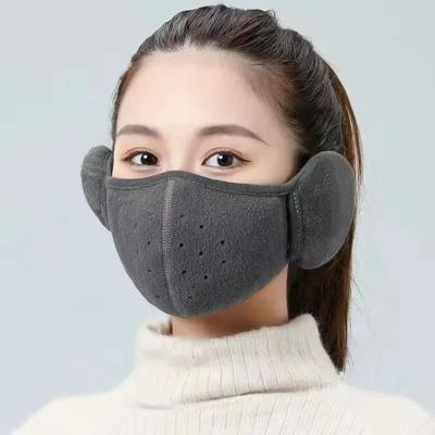 İki Bir Arada Sarma Bant Kulak Isıtıcısı Unisex Nefes Alabilir Delikli Maske Soğuk Geçirmez Termal Maske Kulaklıklar Açık Hava Kış Binicilik Kulaklığı