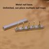Stainless Steel Nail Practice Base Stand Square Manicure False Nail Art Tips Display Showing Shelf Manicure Tools