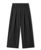 TRILLION Double Inverted Tuck Wide Pants [Black]