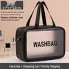 Waterproof Portable Makeup Organizer - Large Capacity PU Clear Toiletry Travel Bag