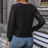 Autumn 2025 Women's European & American Fashion: Black Long-Sleeve Knit Top