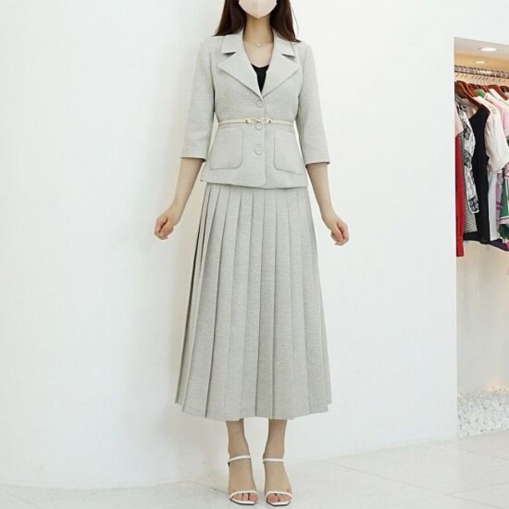 Style LAtte Women SignAture Summer Tweed PleAted Long A Line Skirt Sss Summer Tw