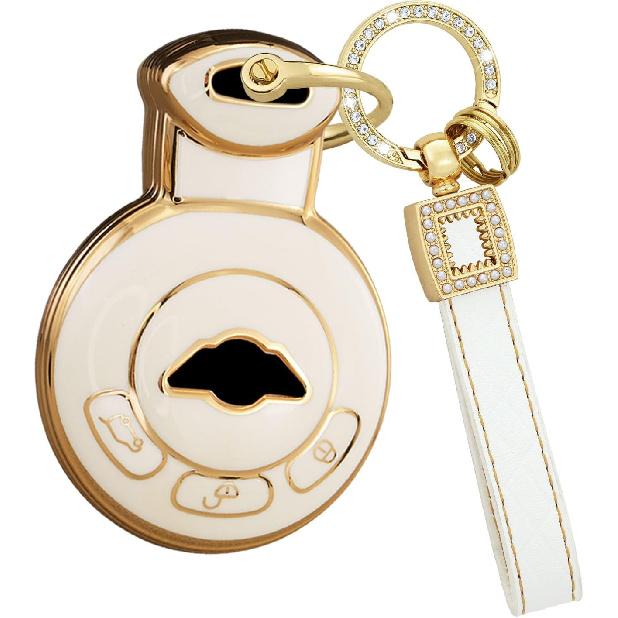 

Чехол для брелока с брелоком-стразами 3 кнопки Подходит для BMW Для Mini Cooper S ONE JCW R60 R55 R56 R57 R59 Clubman Countryman ТПУ Чехол-оболочка для умного ключа Ключ A White