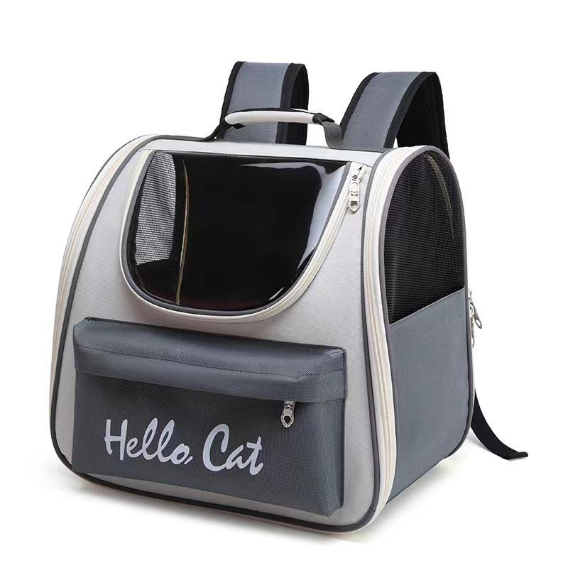 Portable Breathable Cat Backpack, Scratch Resistant Oxford Cloth Pet Bag, Foldable Outdoor Travel Pet Carrier