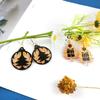 9 Pcs Diy Christmas Tree Assembled Earrings Mold Crystal Epoxy Diy Decorative Pendants Jewelry Resin Mold for Crafts