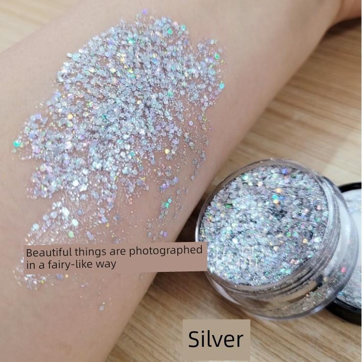 Stage Makeup, Eye Shadow, Glitter, Sequins, Stars, Glue-Free Face and Hair Makeup, Children's Day Cosmetics, Performance Makeup