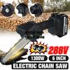 6" Electric Pruning Saw Electric Saw Woodworking Garden Logging 288V 1200W Mini Electric Chain Saw With 2Pcs Lithium Battery