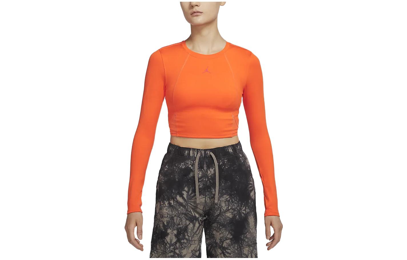 Jordan Crop Tops Women s Red Crew Neck Moderate DQ4397-819 XS