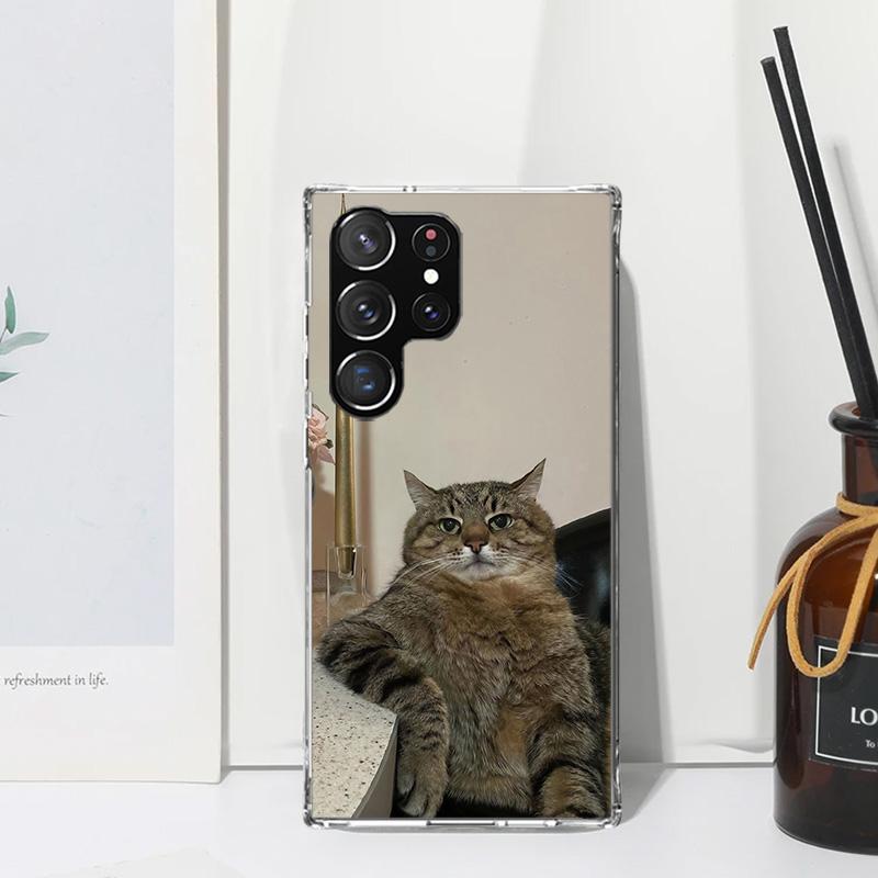 Pet Cat Funny Memes Phone Case For Samsung Galaxy S26 S25 Edge S24 FE S23 S22 Ultra S21 Plus S20 + Art Fundas Back Cover Galaxy