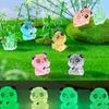 Cute Miniature Luminous Panda Resin Figurines For Desktop And Car Decoration