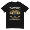 Pro Waffen Zweiter Verfassungszusatz Ist Meine Waffenerlaubnis USA Amerikanische Flagge T-Shirt