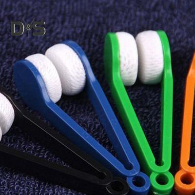 Portable Mini Glasses Eyeglasses Sunglasses Spectacles Microfiber Cleaner Brush