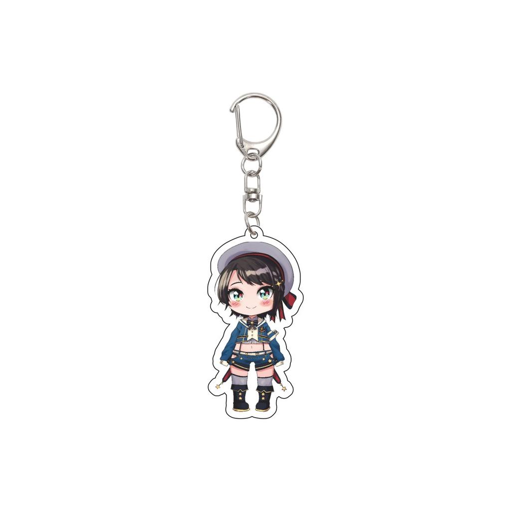 55MM Anime hololive Keychain Tokino Sora/Robocosan/Ōokami Mio/Shirogane Noel Key Chain Acrylic Model Plate Christmas Gifts
