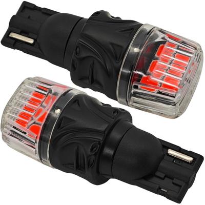 2 st W16W LED T15 12V Canbus 1000lm Röd Off-Road