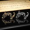 1Pcs Unisex 2-Color Elegant Music Lover Party Office Brooch Pin Metal Musical Note Brooches For Women Gifts