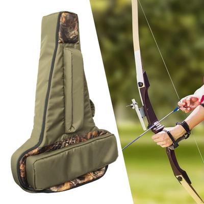 T Shaped Bow Storage Bag Case Easy Carrying with Backpack Straps Carrier for Target