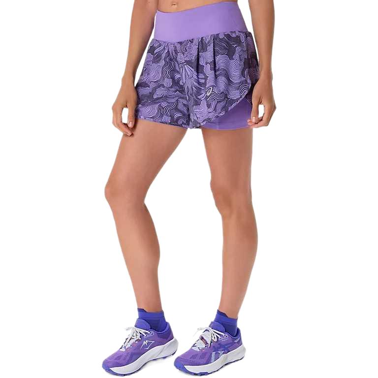 Asics Solid High-Waisted Breathable Quick-Dry Running Shorts Women Shorts 2012D077-500