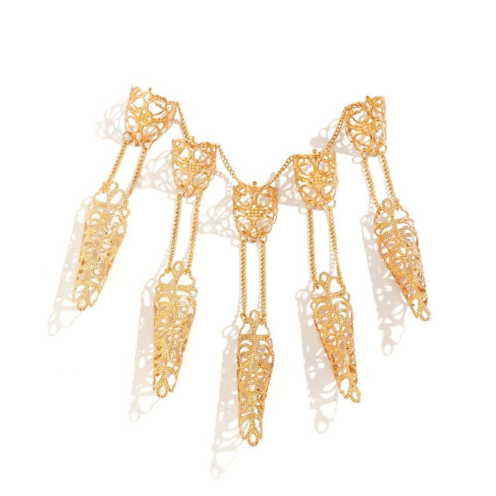 Punk Gothic Fingerarmband Eisen Punk Nagelringe Neue Finger Handgelenkkette Armbänder Cosplay