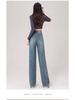 Women's High-Waisted Retro Slimming Jeans - Fall 2025 Collection: Wide-Leg, Floor-Length, Straight-Leg Pants for Spring/Autumn.