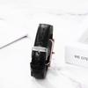 Watch with Leather Antique Roman Analog Black Quartz Perfect for Fashion or As a Gift for Her Women's Strap, Numeral, Display, Waterproof, Watch,