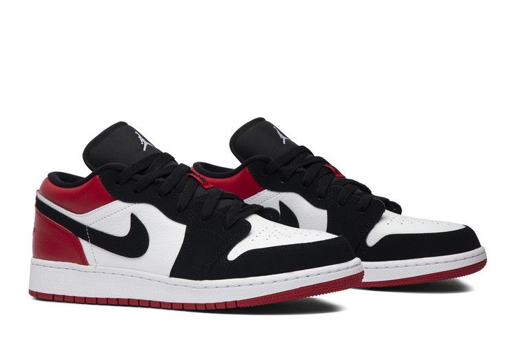 Kids' Sneakers Jordan 1 Low Black Toe (2019) (GS) White/Black-Gym Red