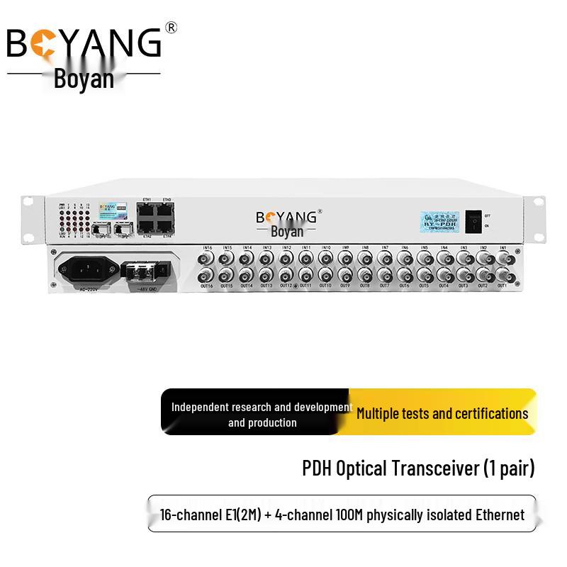 BOYANG PDH Optical Transceiver 16E1+4FE with 1+1 Protection