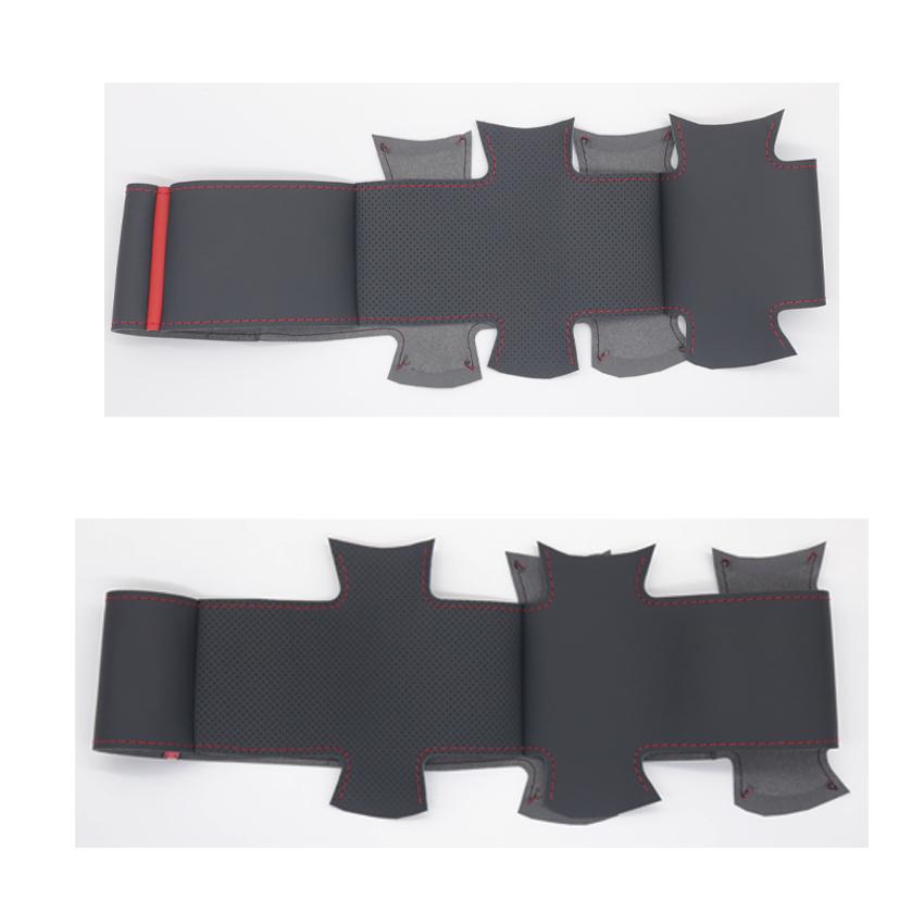 Piele artificială neagră, anti-alunecare, moale, pentru acoperirea volanului auto, pentru Nissan Skyline ECR33 R33 GTR GT-R 1995-1998 200 SX 1998-2001