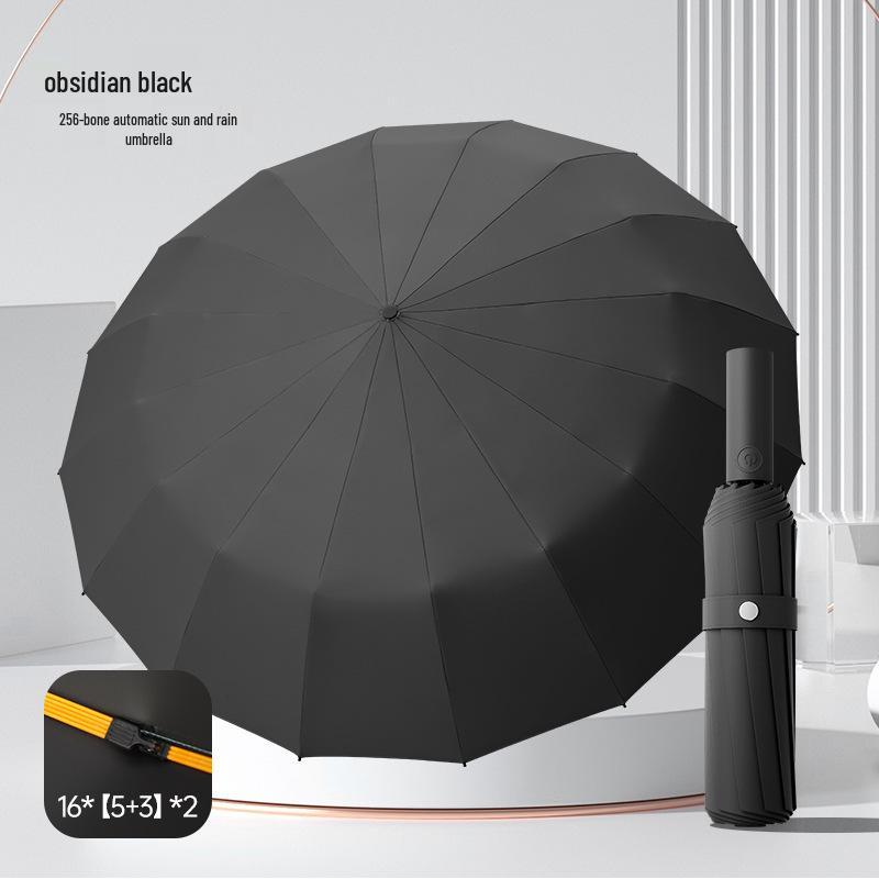 Large Windproof Automatic Folding Umbrella for Men and Women - Reinforced, Dual-Use for Sun and Rain